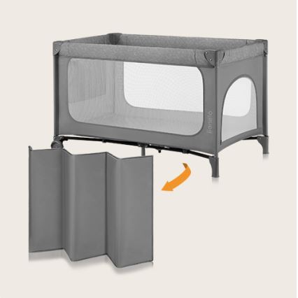 Lionelo - ceļojuma gultiņa JASMIN EASY FOLD Akmens pelēks