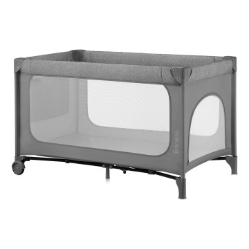 Lionelo - Ceļojuma gultiņa JASMIN EASY FOLD Grey Stone