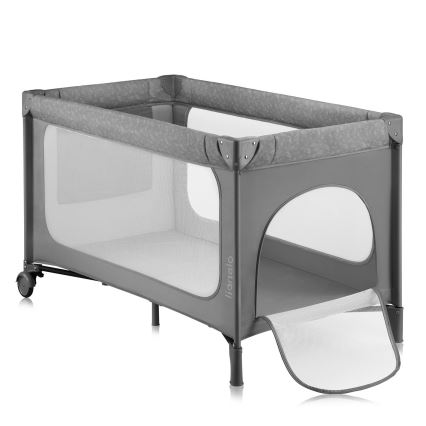Lionelo - Ceļojuma gultiņa JASMIN EASY FOLD Grey Stone