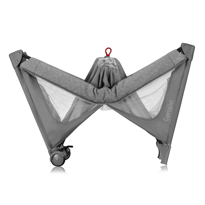 Lionelo - Ceļojuma gultiņa JASMIN EASY FOLD Grey Stone