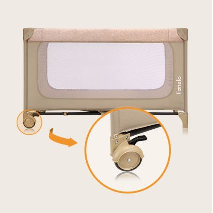 Lionelo - ceļojuma gultiņa JASMIN EASY FOLD, smilškrāsaina