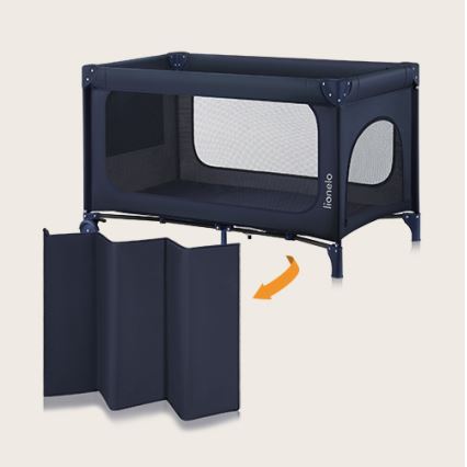 Lionelo - Ceļojuma gultiņa JASMIN EASY FOLD tumši zila