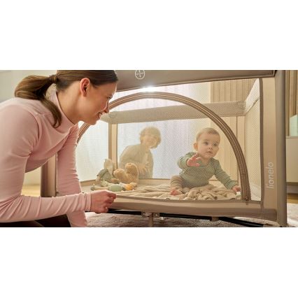 Lionelo - ceļojuma gultiņa LAURA Beige Sand