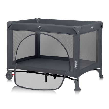 Lionelo - ceļojuma gultiņa LAURA, betona pelēks