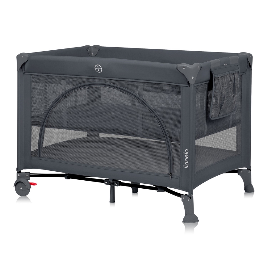 Lionelo - ceļojuma gultiņa LAURA, betona pelēks