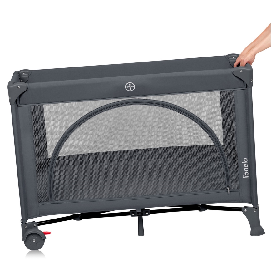 Lionelo - ceļojuma gultiņa LAURA, betona pelēks