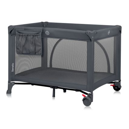 Lionelo - ceļojuma gultiņa LAURA, betona pelēks