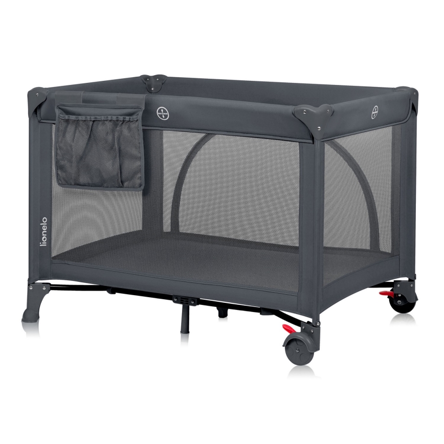 Lionelo - ceļojuma gultiņa LAURA, betona pelēks