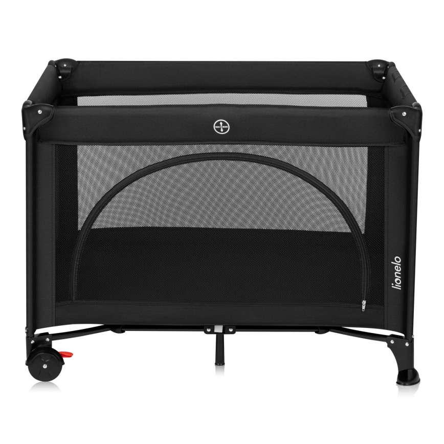 Lionelo - ceļojuma gultiņa LAURA Black Carbon