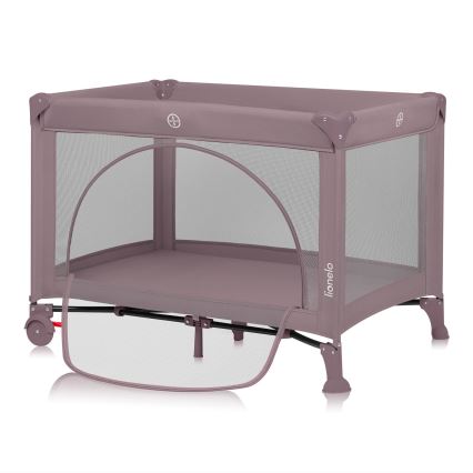 Lionelo - ceļojuma gultiņa LAURA gaiši rozā nude