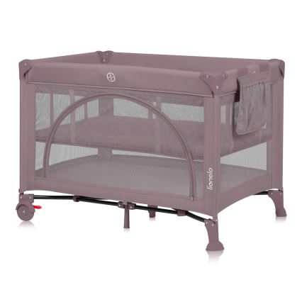 Lionelo - ceļojuma gultiņa LAURA gaiši rozā nude