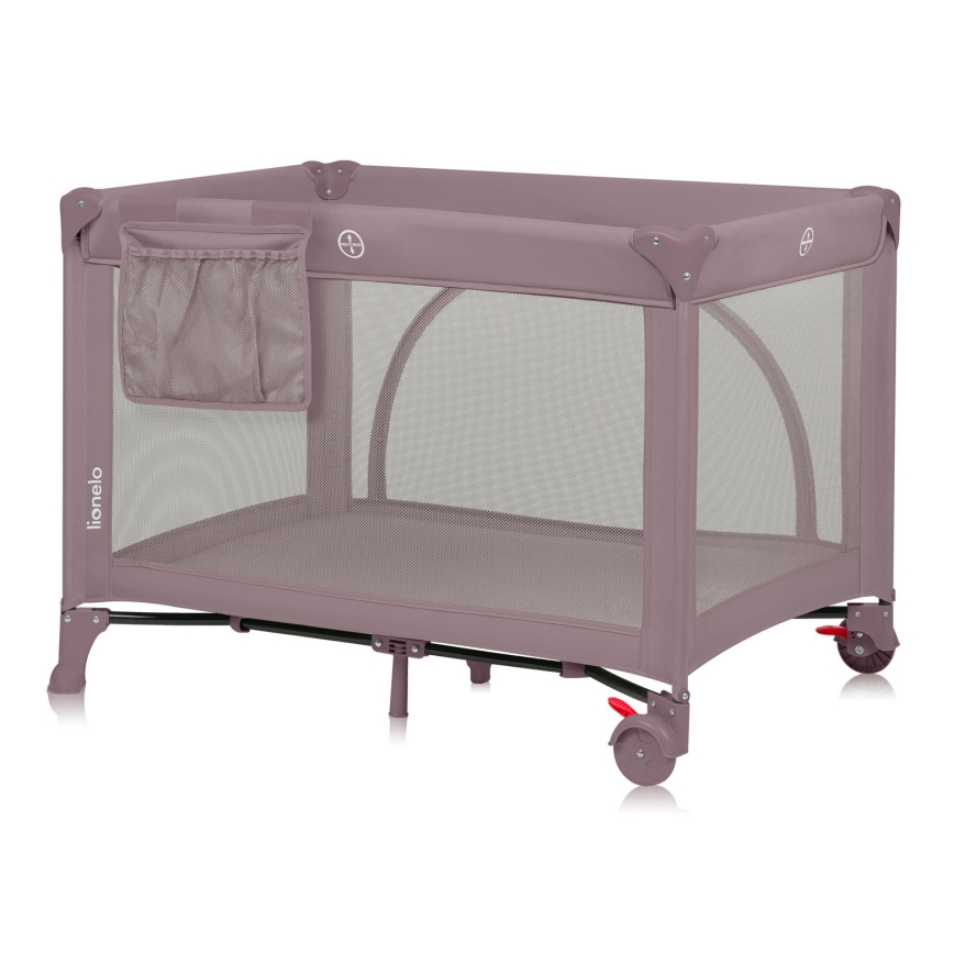 Lionelo - ceļojuma gultiņa LAURA gaiši rozā nude