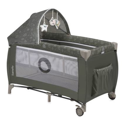 Lionelo - Ceļojuma gultiņa SVEN PLUS Beige Olive