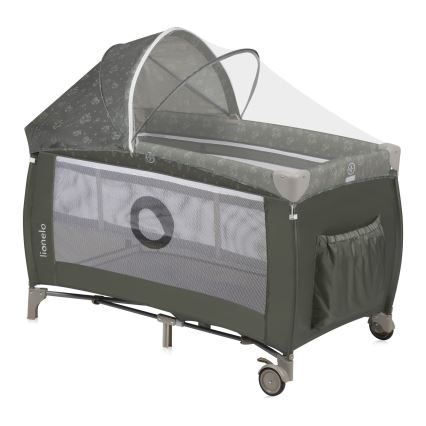 Lionelo - Ceļojuma gultiņa SVEN PLUS Beige Olive