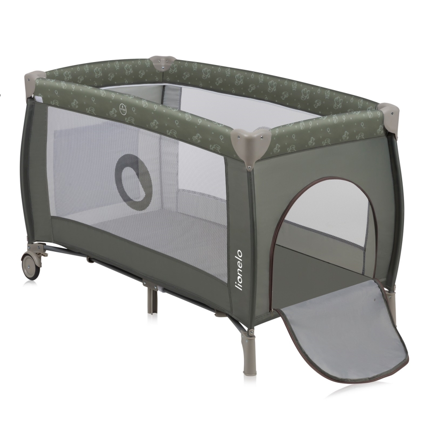 Lionelo - Ceļojuma gultiņa SVEN PLUS Beige Olive