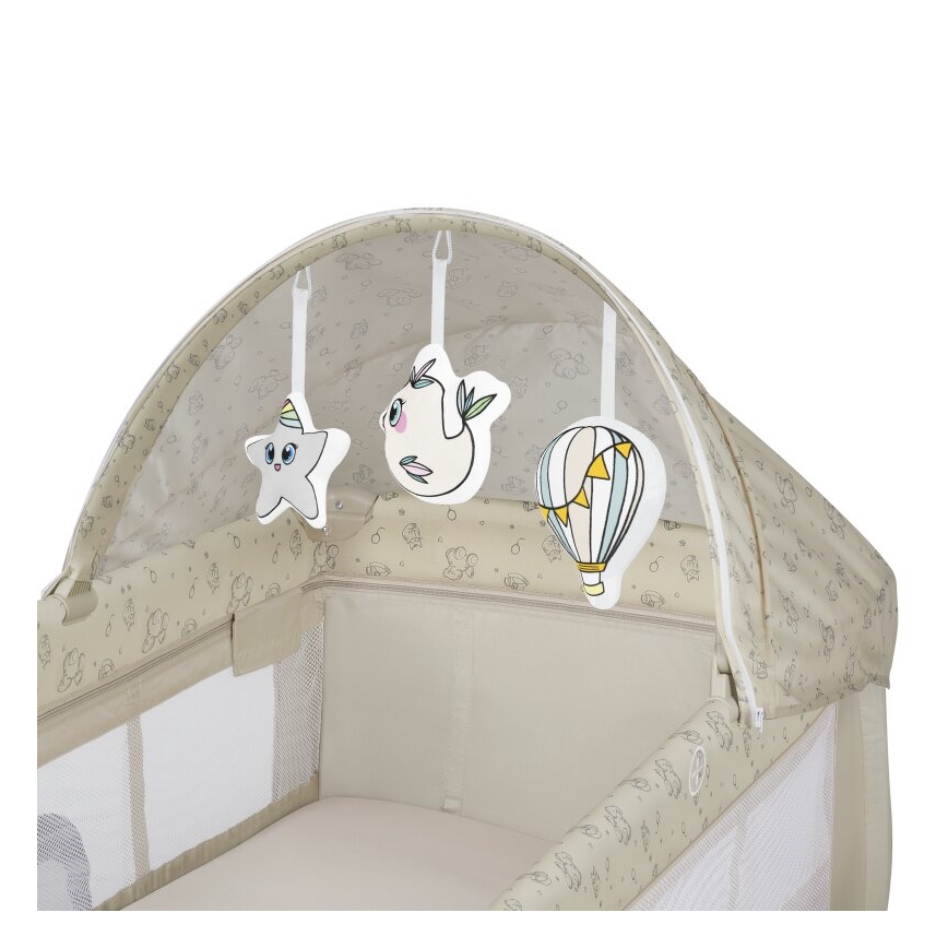 Lionelo - ceļojuma gultiņa SVEN PLUS bēša