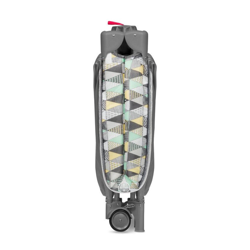 Lionelo - Ceļojuma gultiņa SVEN PLUS pelēka/dzeltena