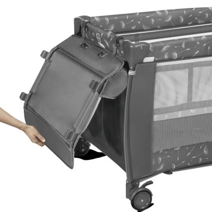 Lionelo - ceļojuma gultiņa SVEN PLUS pelēka