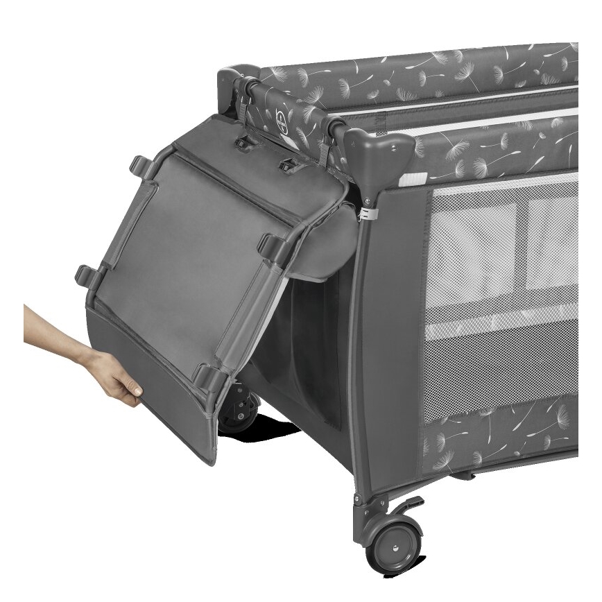 Lionelo - ceļojuma gultiņa SVEN PLUS pelēka