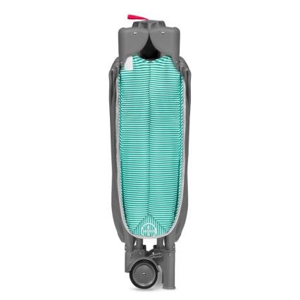 Lionelo - ceļojuma gultiņa SVEN PLUS pelēka/tirkīza