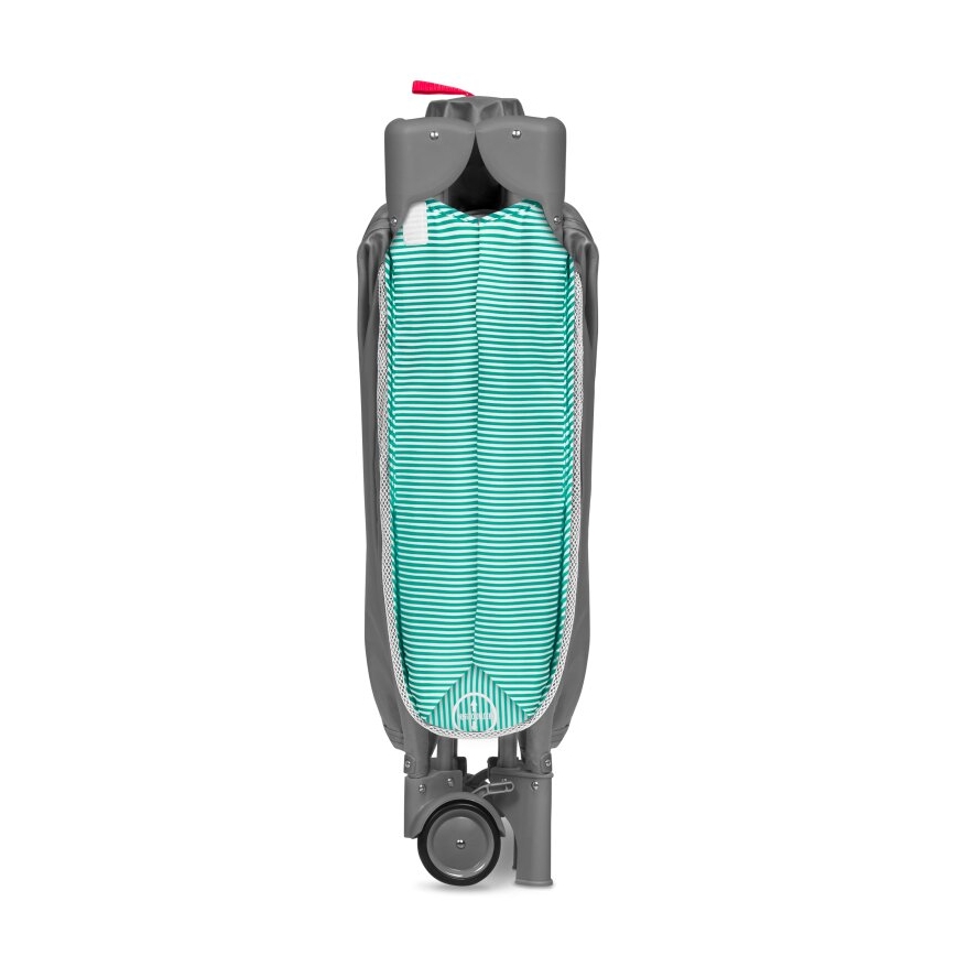 Lionelo - ceļojuma gultiņa SVEN PLUS pelēka/tirkīza