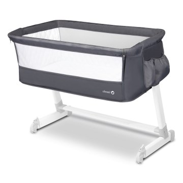 Lionelo - Ceļojuma gultiņa THEO tumši pelēka