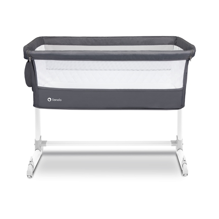 Lionelo - Ceļojuma gultiņa THEO tumši pelēka