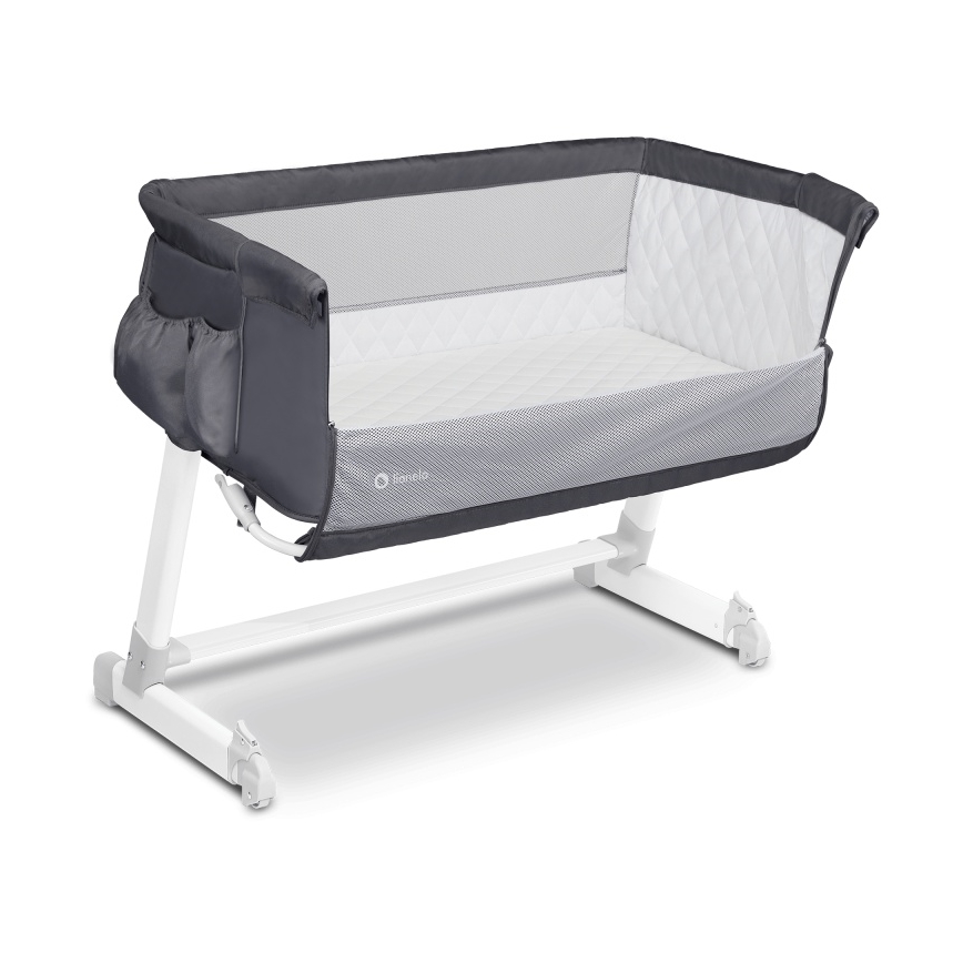 Lionelo - Ceļojuma gultiņa THEO tumši pelēka