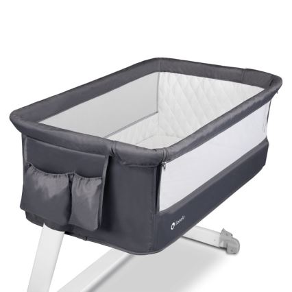 Lionelo - Ceļojuma gultiņa THEO tumši pelēka