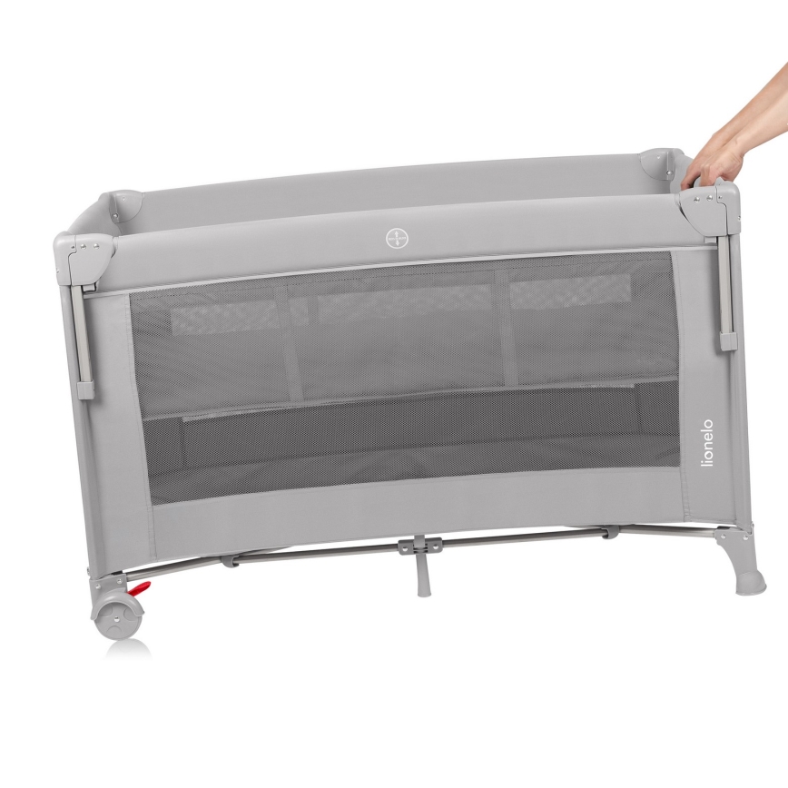 Lionelo - ceļojumu gultiņa 3 vienā ELLEN betona pelēks