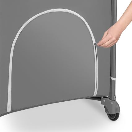 Lionelo - Ceļojumu gultiņa FLOWER Grey Stone