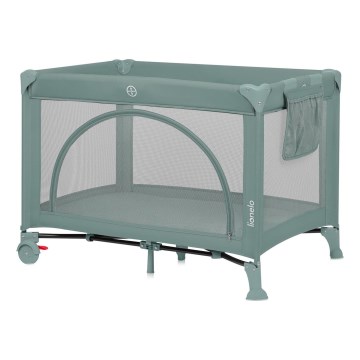 Lionelo - Ceļojumu gultiņa LAURA Green Sage