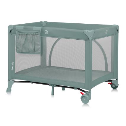 Lionelo - Ceļojumu gultiņa LAURA Green Sage