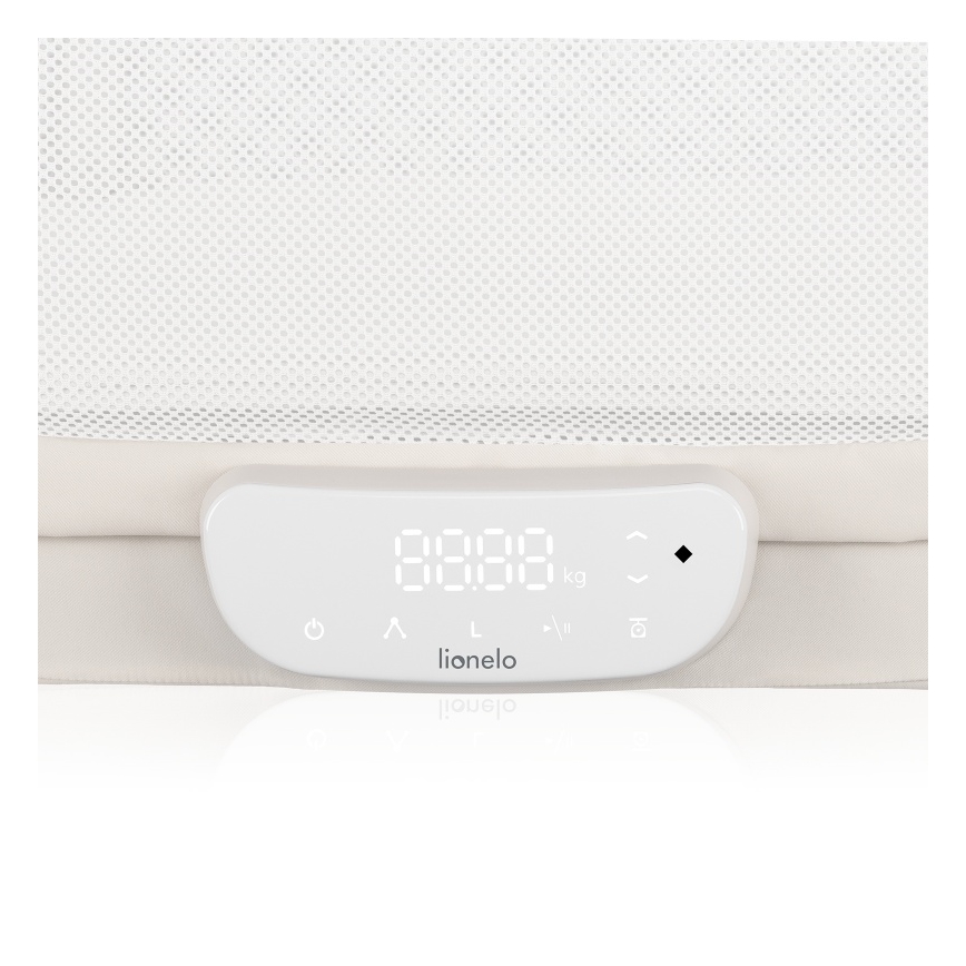 Lionelo - CORAL White bērnu gultiņa ar iebūvētu svaru