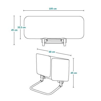 Lionelo - Drošības aizsargs gultai LORA, pelēks