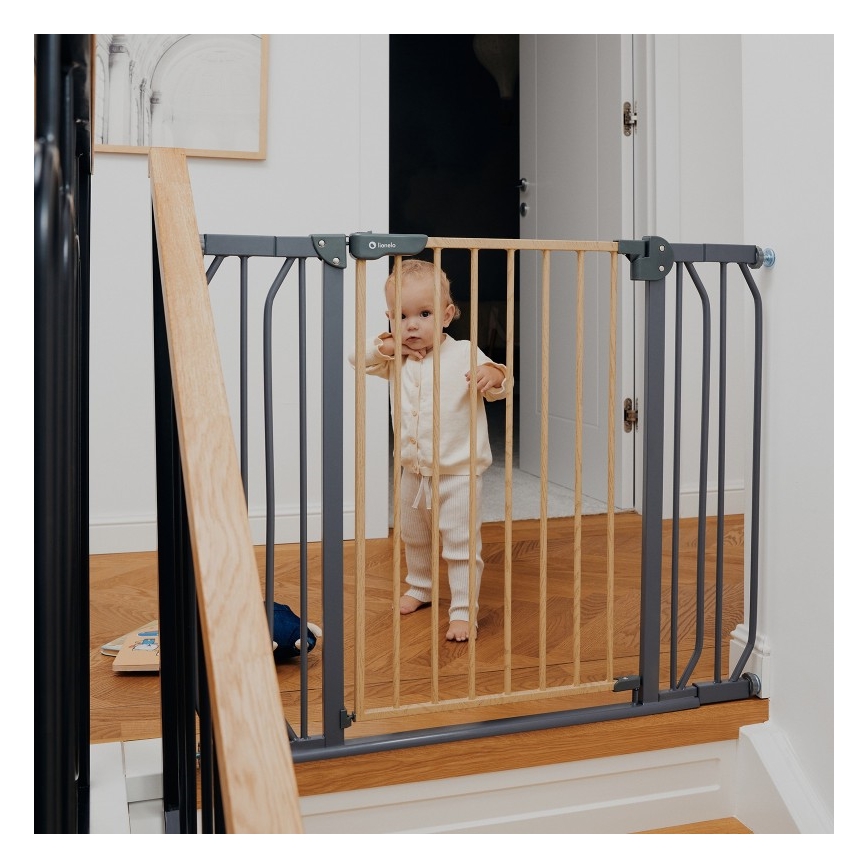 Lionelo - Drošības barjera TRUUS SLIM melna/brūna