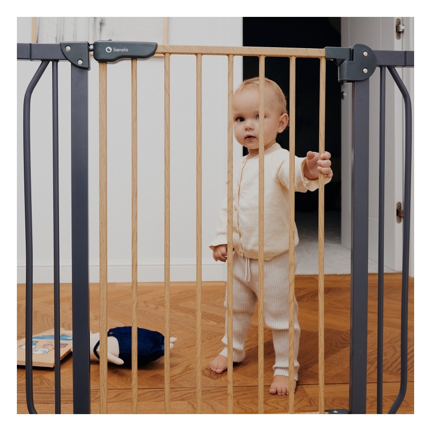 Lionelo - Drošības sētiņa TRUUS SLIM melna/brūna