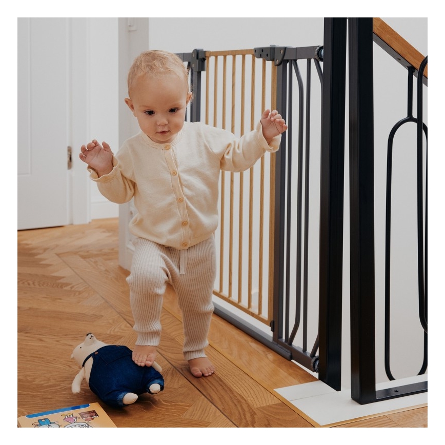 Lionelo - Drošības vārti TRUUS SLIM, melni/bēši