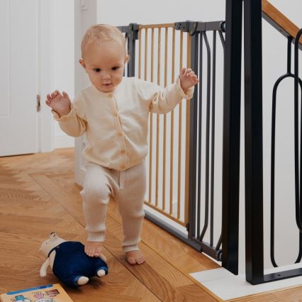 Lionelo - Drošības vārti TRUUS SLIM melni/brūni