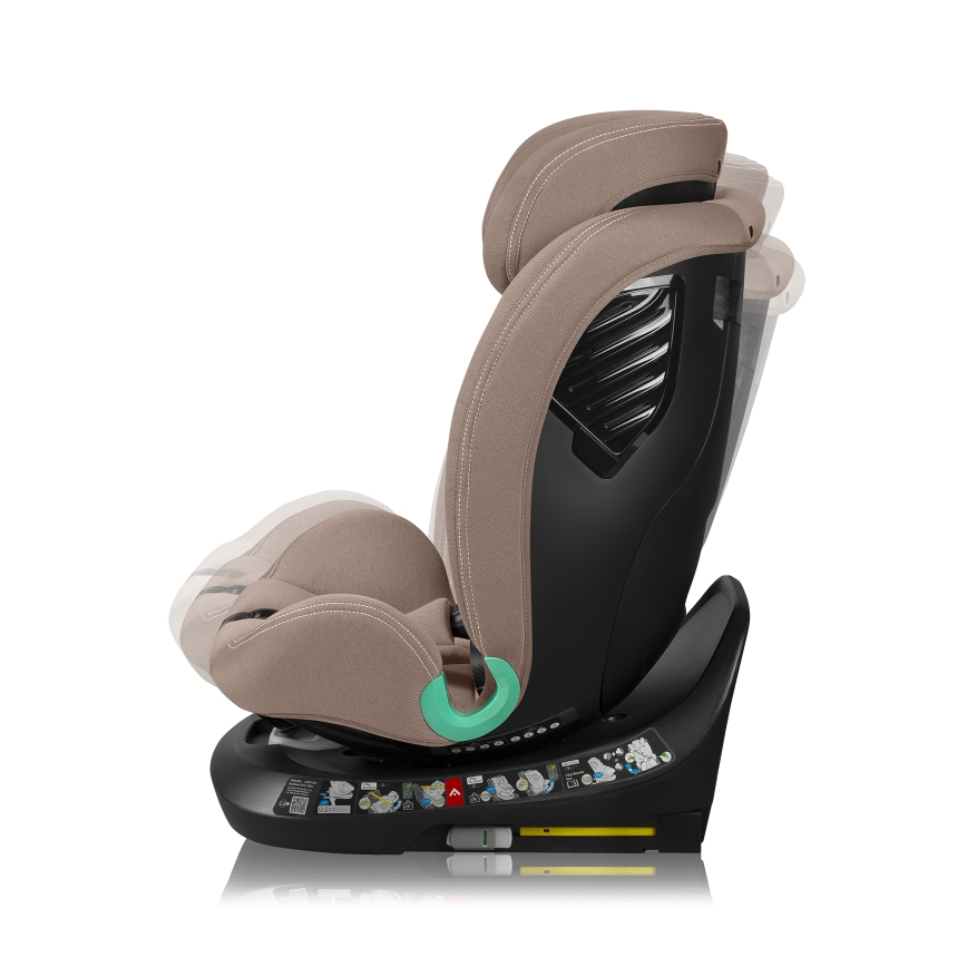 Lionelo - Bērnu auto sēdeklis ar rotējošu bāzi BASTIAAN ONE i-Size 40-150 cm smilškrāsas
