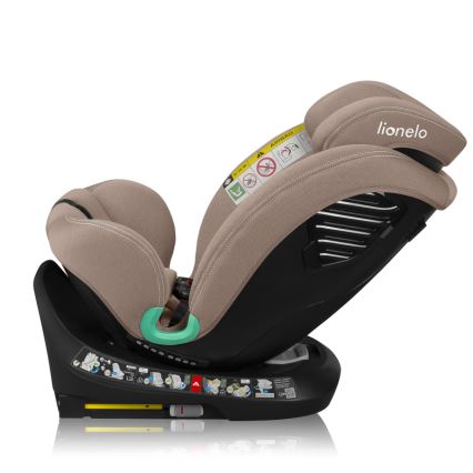 Lionelo - Bērnu auto sēdeklis ar rotējošu bāzi BASTIAAN ONE i-Size 40-150 cm smilškrāsas