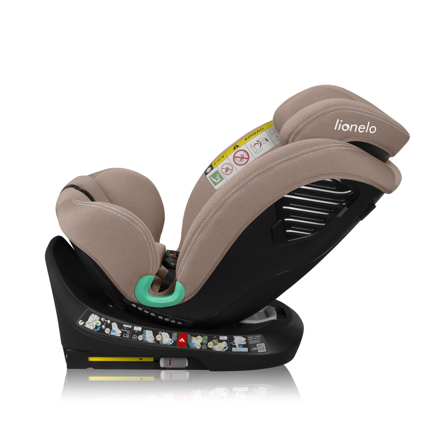 Lionelo - Bērnu auto sēdeklis ar rotējošu bāzi BASTIAAN ONE i-Size 40-150 cm smilškrāsas