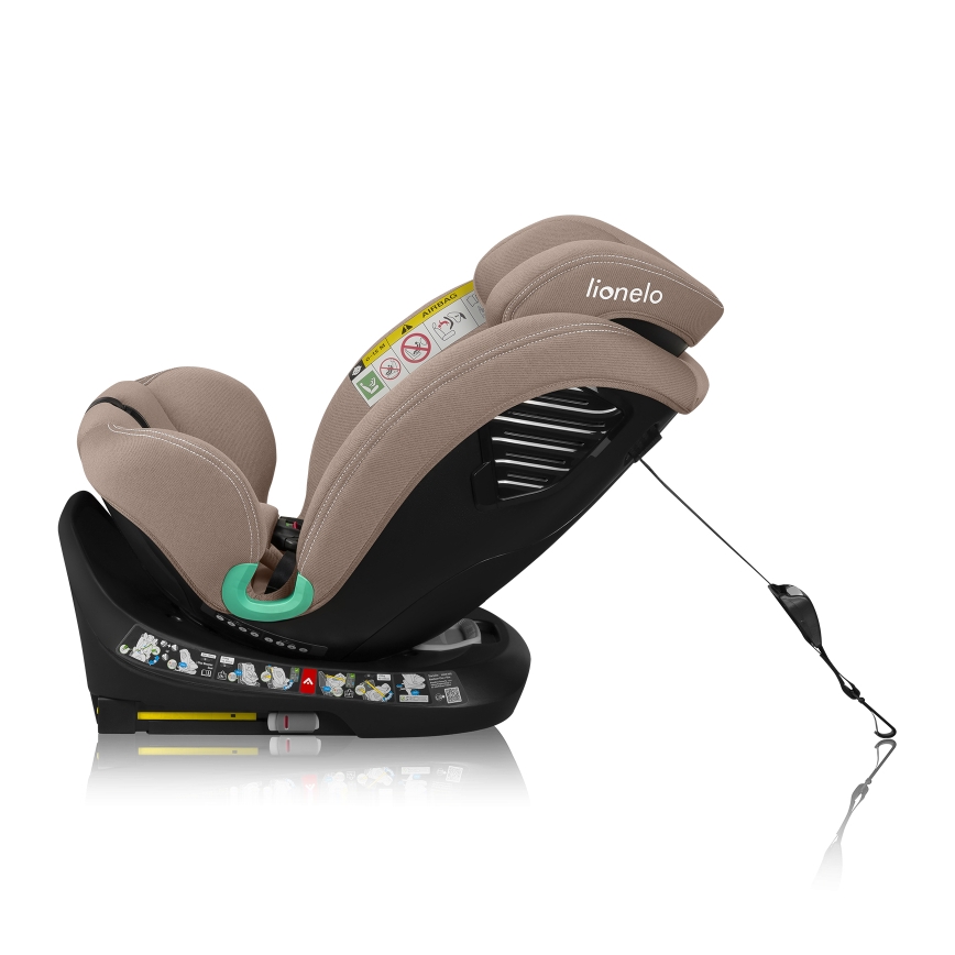 Lionelo - Bērnu auto sēdeklis ar rotējošu bāzi BASTIAAN ONE i-Size 40-150 cm smilškrāsas