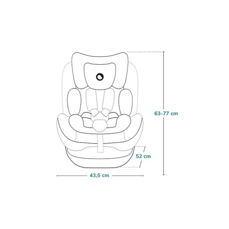 Lionelo - Bērnu auto sēdeklis ar rotējošu bāzi BASTIAAN ONE i-Size 40-150 cm smilškrāsas
