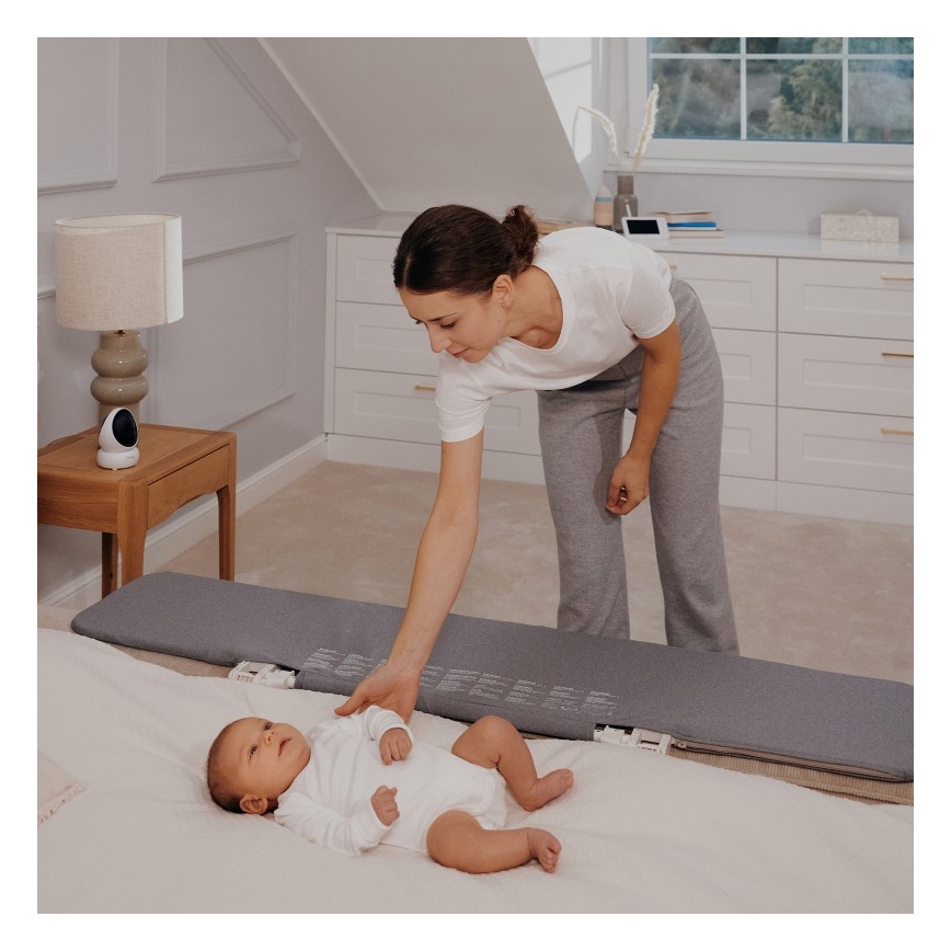 Lionelo - Gultas drošības barjera LORA XL tumši pelēka