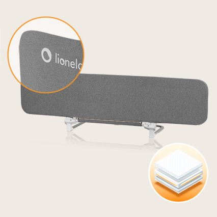 Lionelo - Gultas drošības barjera LORA XL tumši pelēka