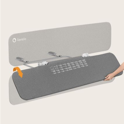 Lionelo - Gultas drošības barjera LORA XL tumši pelēka