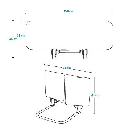 Lionelo - Gultas drošības barjera LORA XL tumši pelēka