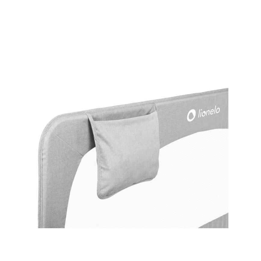 Lionelo - Gultas sānu aizsargs HANNA pelēks melange