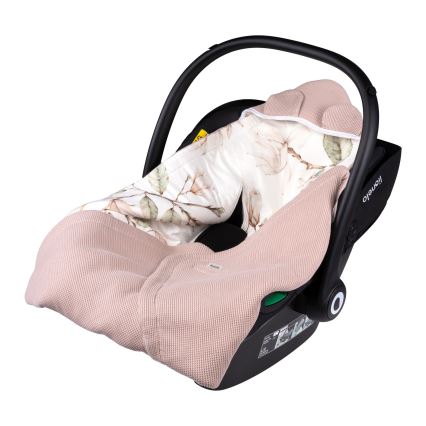 Lionelo - Iesaiņojamā sega autokrēsliņam TRAVEL SWADDLE 90x90 cm bēžs Magnolia